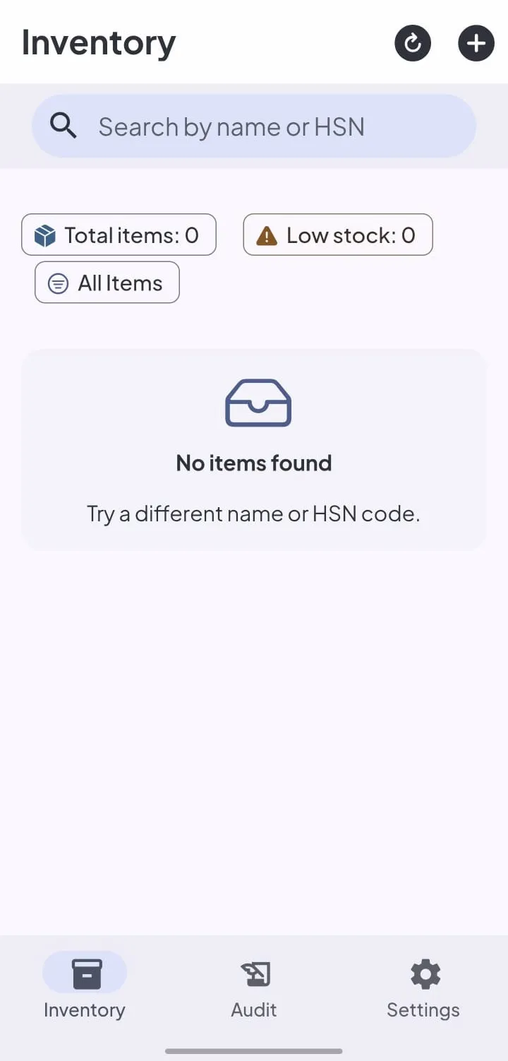 inventory app UI built with Framework7